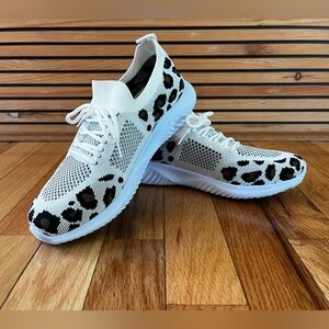 Leopard slip on sneakers